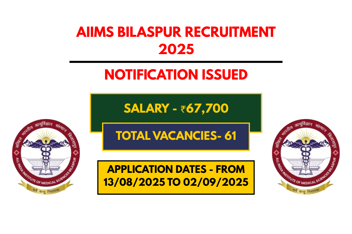 AIIMS Bilaspur Recruitment 2025 – Apply for 61 Senior Resident (Non-Academic) Posts