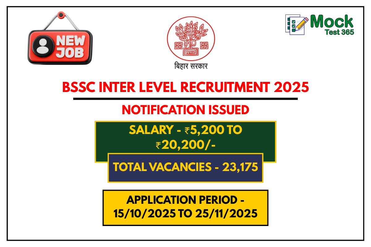 BSSC Inter Level Recruitment 2025 – Apply Online for 23,175 Vacancies