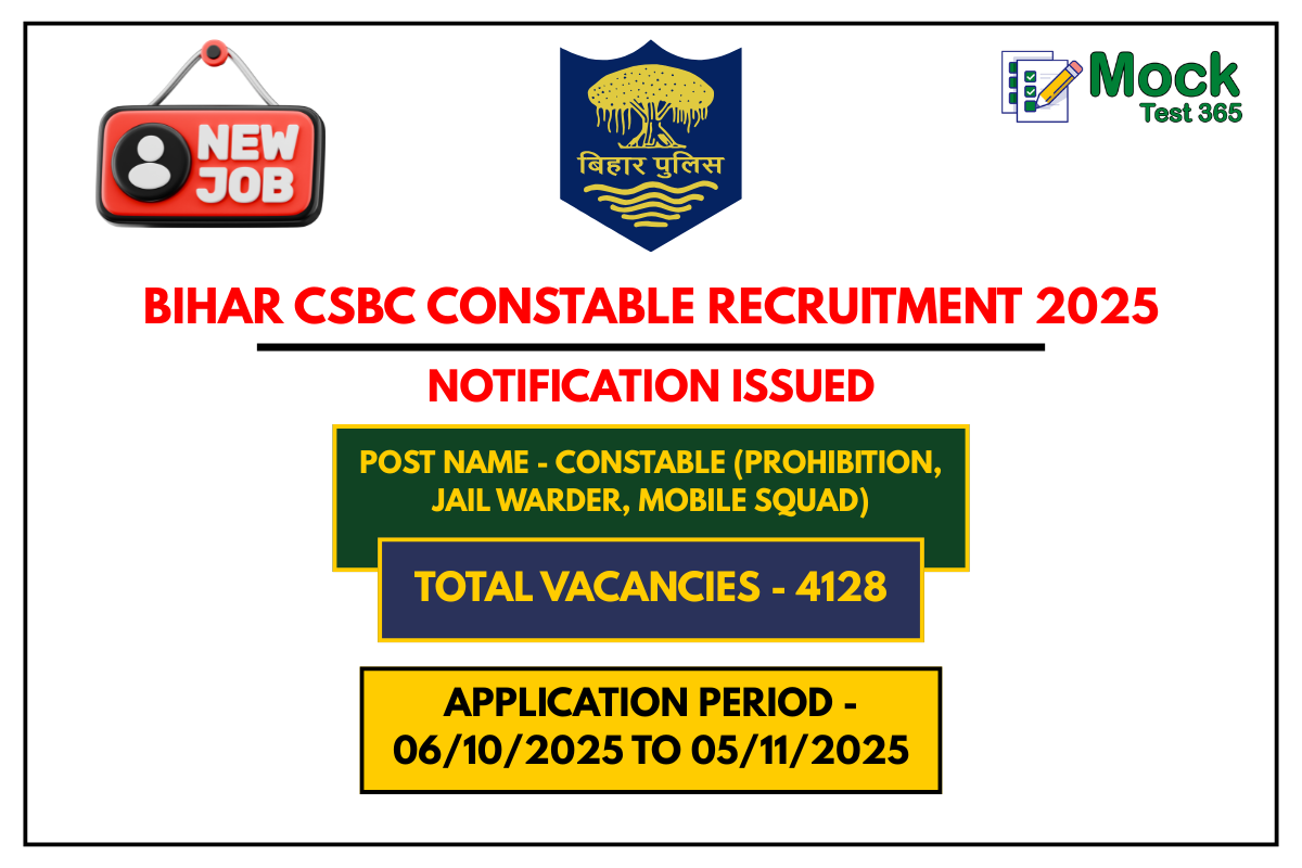 Bihar CSBC Constable Recruitment 2025 – Apply Online for 4128 Posts