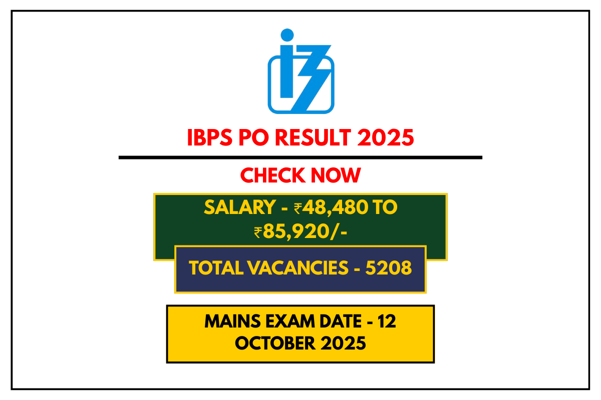 IBPS PO Result 2025 Prelims Result Declared @ibps.in – Check Scorecard, Cut-Off & More