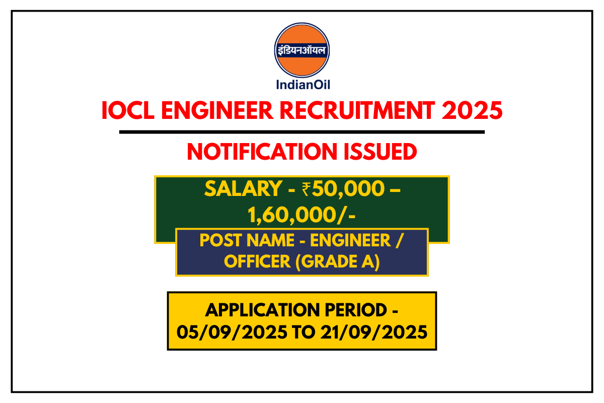 IOCL Engineer Recruitment 2025 – Apply Online for EngineerOfficer Posts