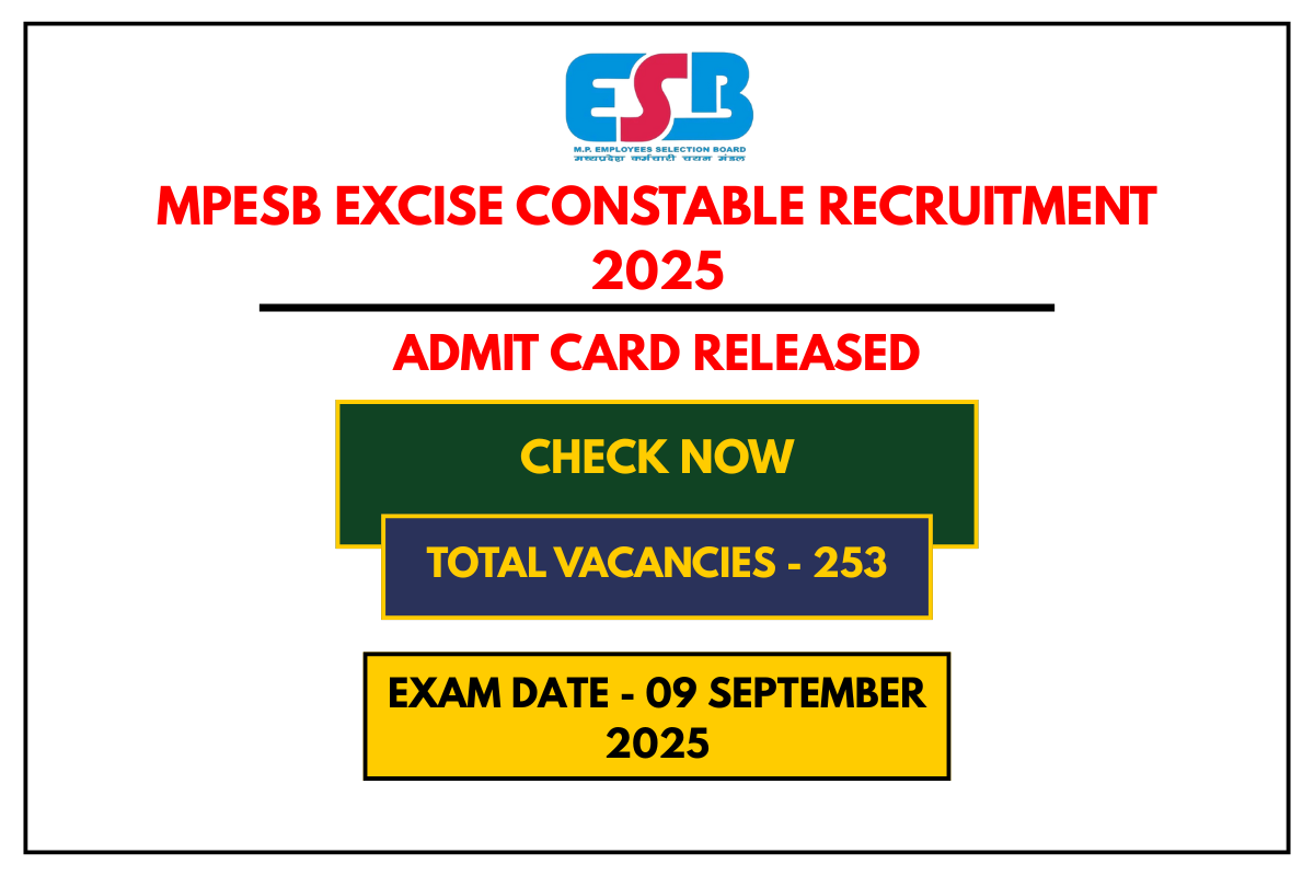 MPESB Excise Constable Admit Card 2025 Released – Download Now