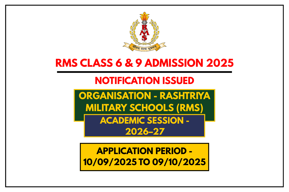 RMS Class 6 & 9 Admission 2025 Dates, Fees, Eligibility, Apply Now