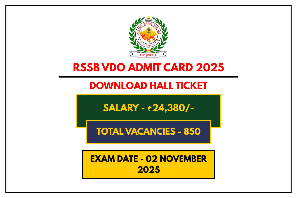 RSSB VDO Admit Card 2025 – Download Hall Ticket, Check Exam Date and Details