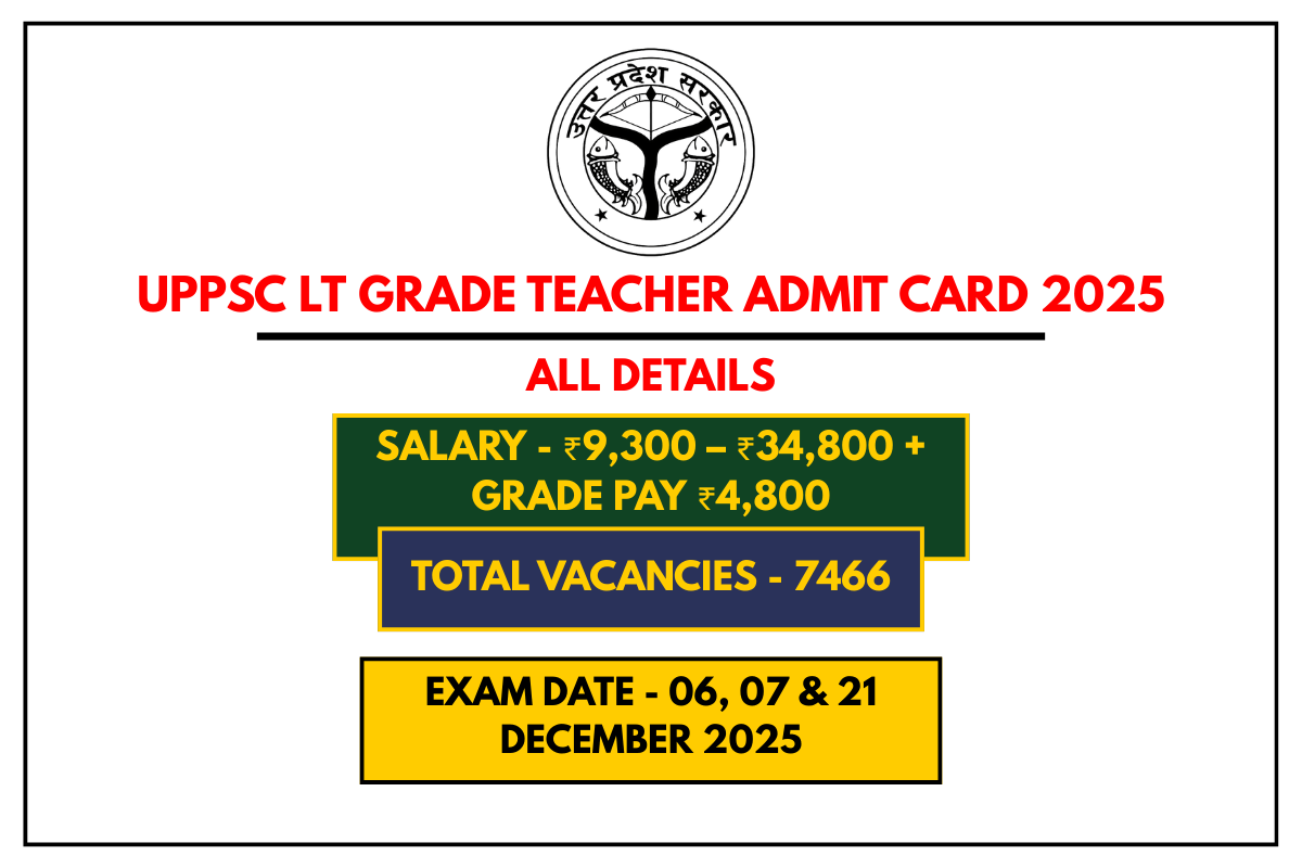 UPPSC LT Grade Teacher Admit Card 2025 – Exam Date & Hall Ticket Download