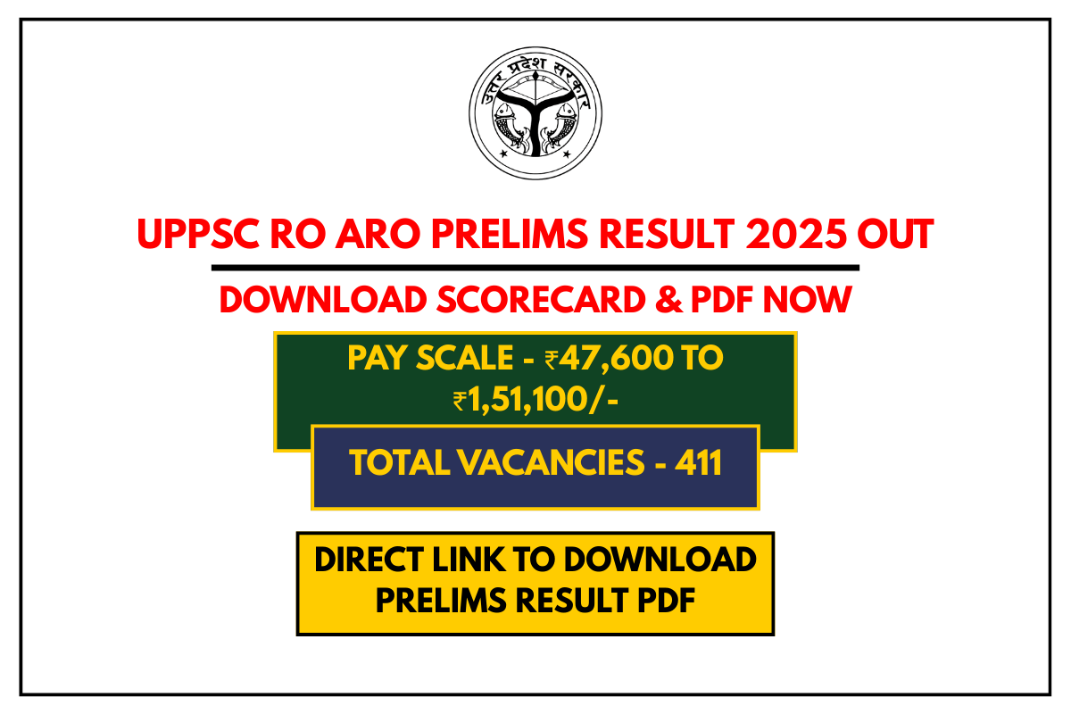 UPPSC RO ARO Prelims Result 2025 Out Download Scorecard & PDF Now