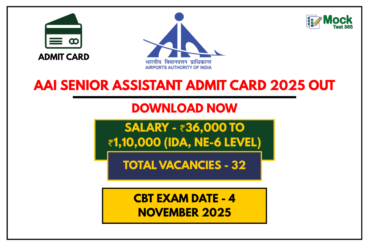 AAI Senior Assistant Admit Card 2025 Out – Download Now