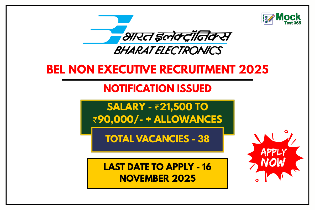 BEL Non Executive Recruitment 2025 – Apply Online for 38 EAT & Technician Posts