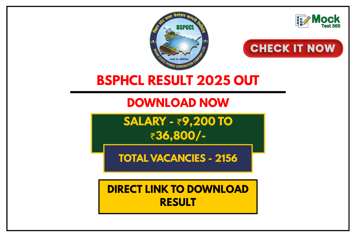 BSPHCL Result 2025 OUT Technician Grade 3, Correspondence Clerk & Store Assistant Result Link