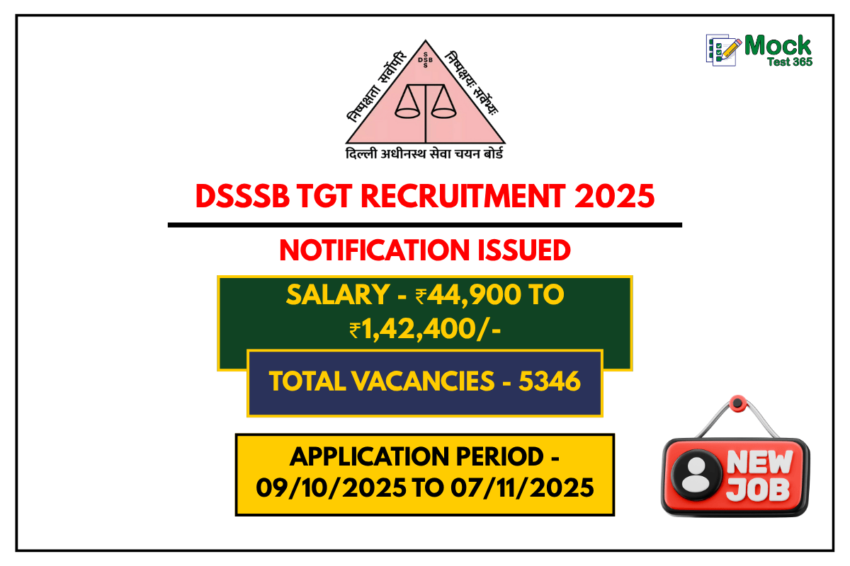 DSSSB TGT Recruitment 2025 Apply Online for 5300+ Vacancies