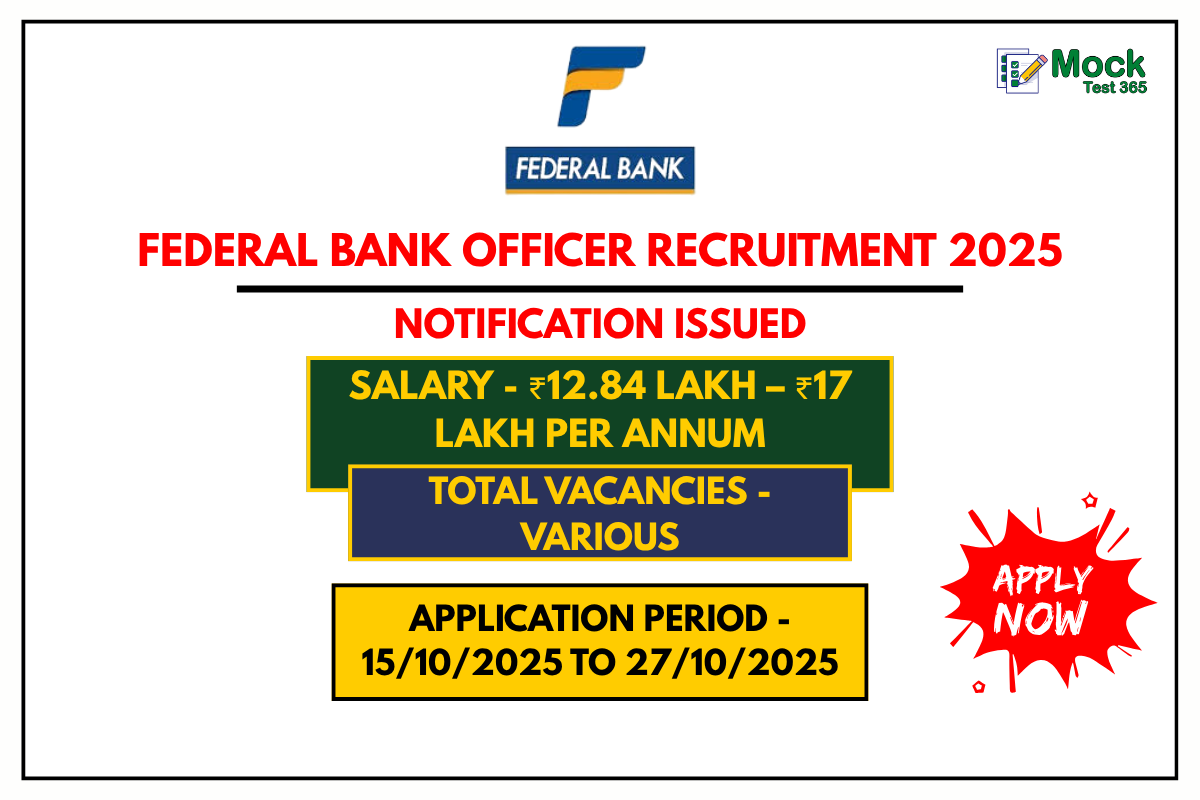Federal Bank Officer Recruitment 2025 – Apply Online for Officer (Sales & Client Acquisition) Post