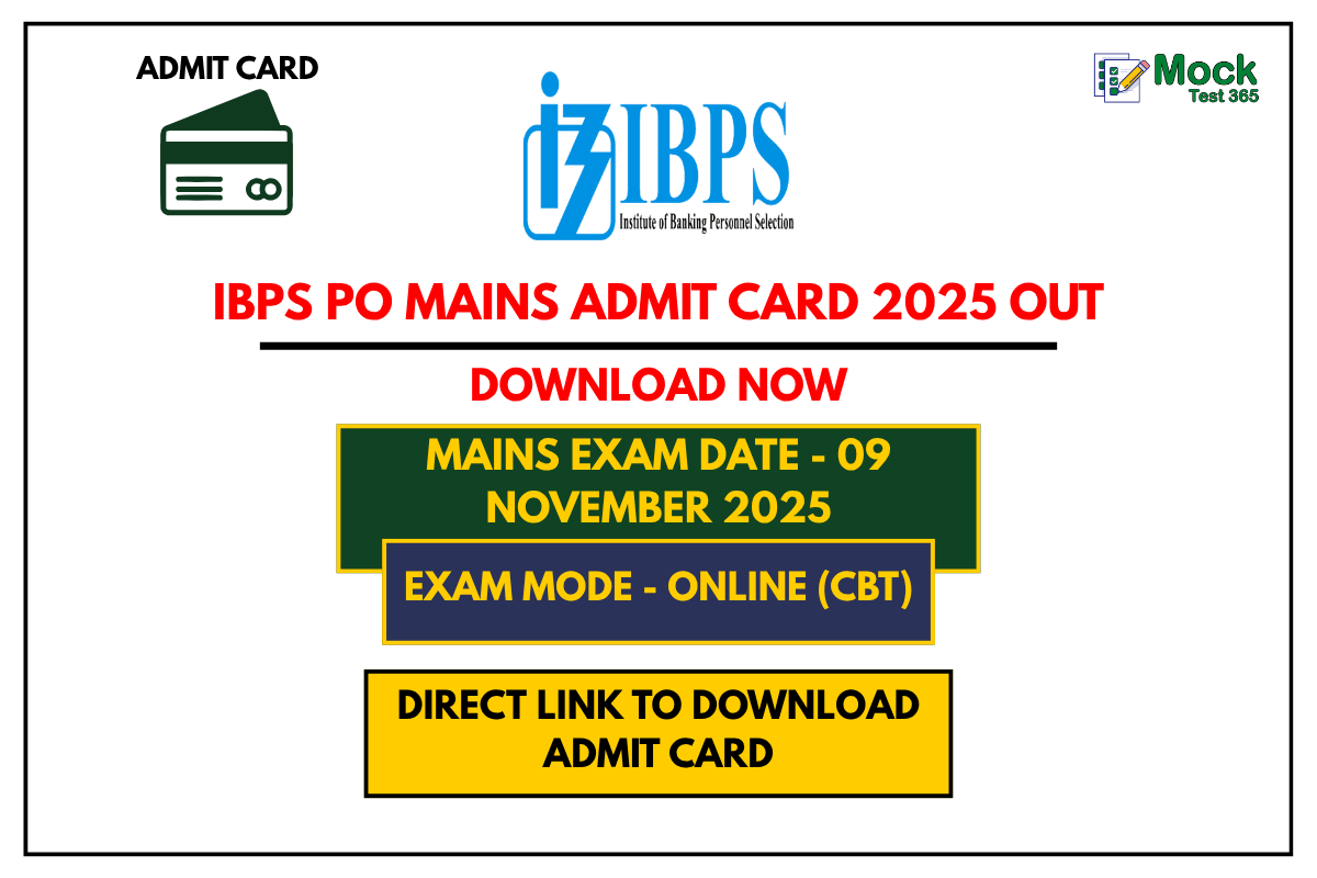 IBPS PO Mains Admit Card 2025 Out – Download Now at ibps.in