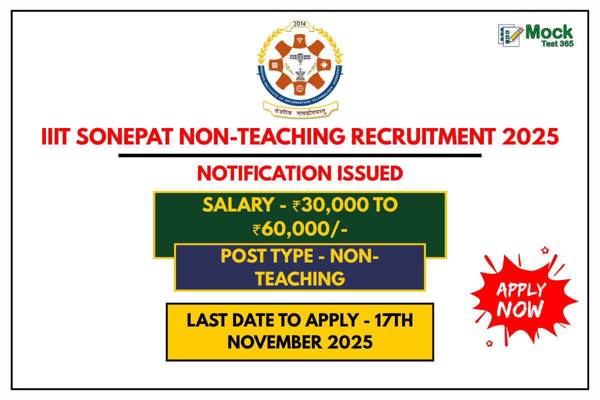 IIIT Sonepat Non-Teaching Recruitment 2025 Apply for Engineer, Officer & Technician Posts