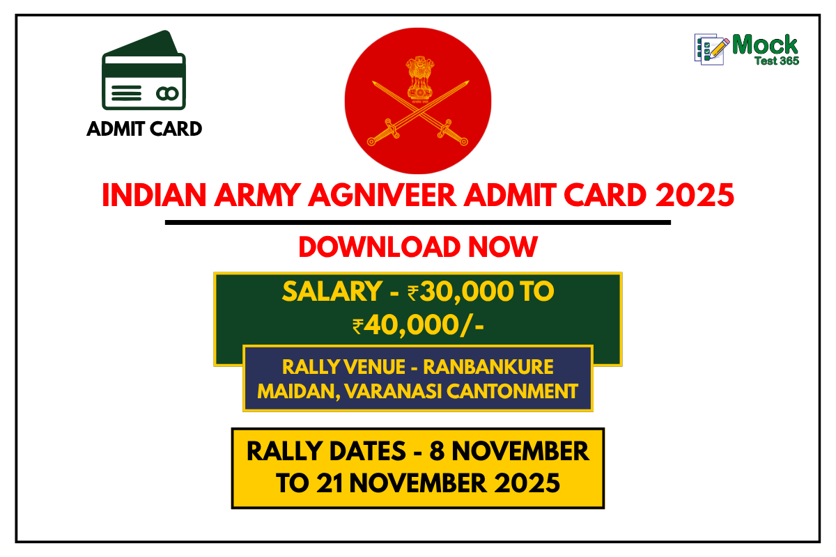 Indian Army Agniveer Admit Card 2025 Varanasi Rally Details, Dates & Download Guide