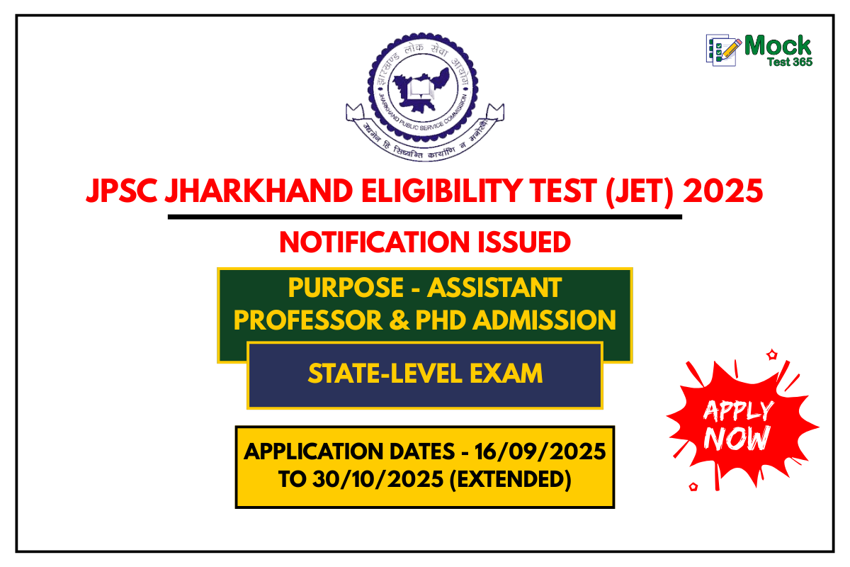 JPSC Jharkhand Eligibility Test (JET) 2025 Apply Online, Eligibility, Dates & Details
