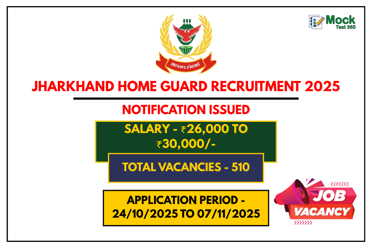 Jharkhand Home Guard Recruitment 2025 Apply Online for 510 Posts