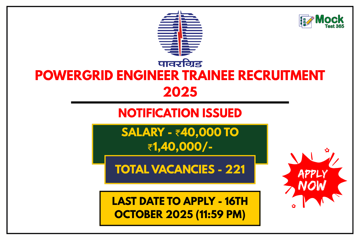 PowerGrid Engineer Trainee Recruitment 2025 Apply Online for 221 Vacancies through GATE