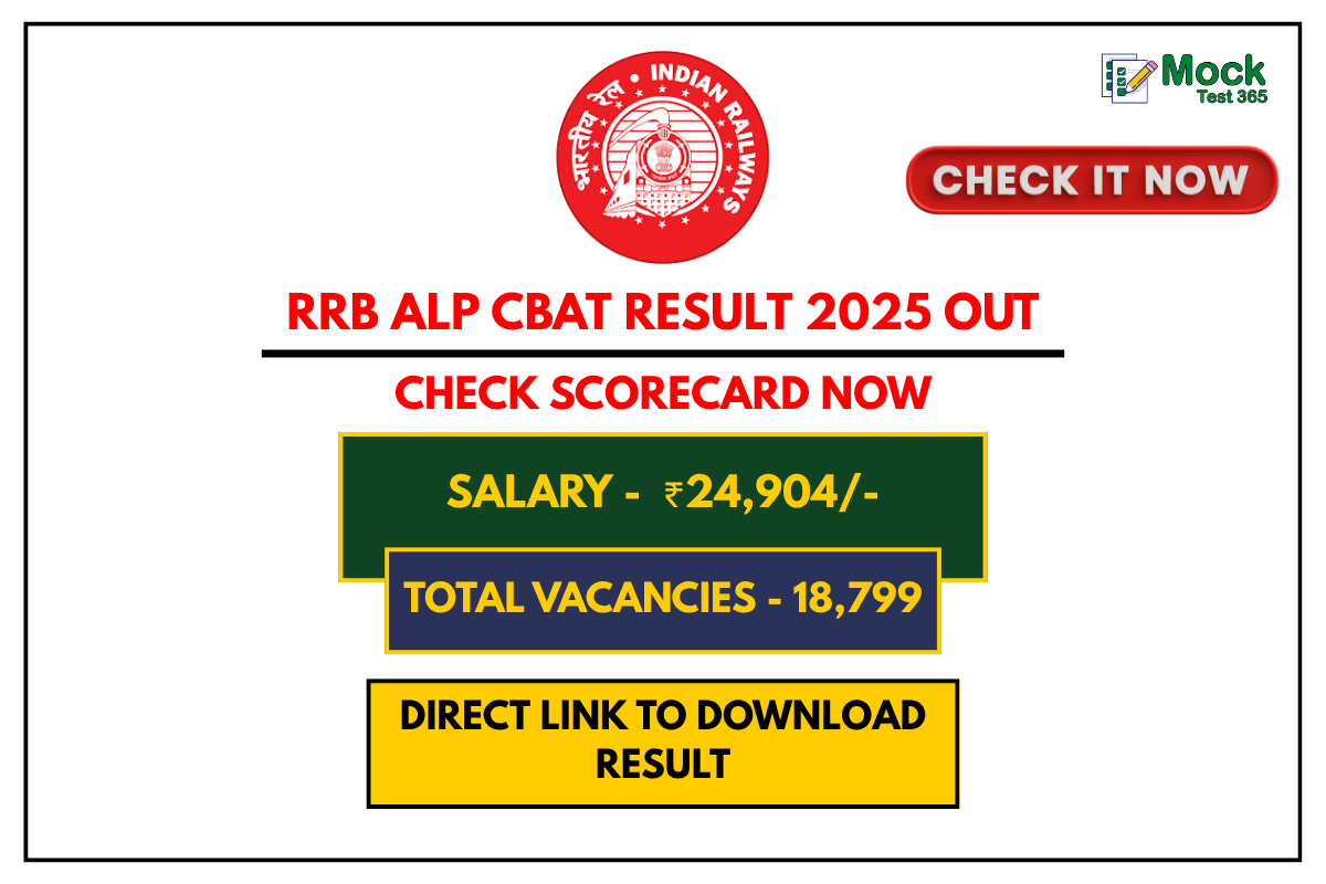 RRB ALP CBAT Result 2025 Out – All Zone Result Links Available, Check Now