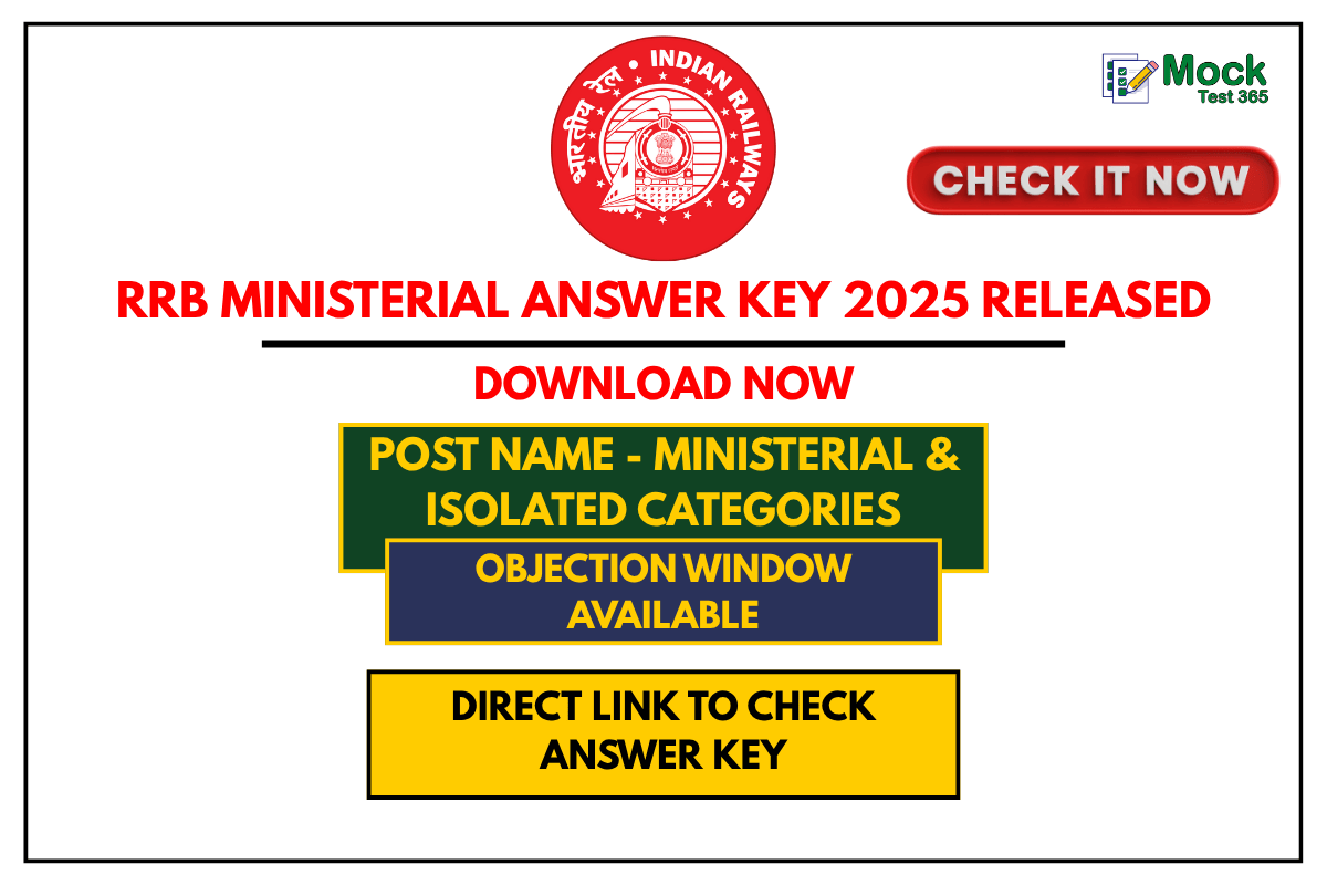 RRB Ministerial Answer Key 2025 Released – Download Response Sheet, Raise Objections
