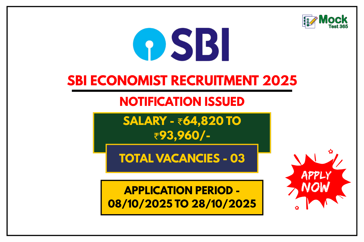 SBI Economist Recruitment 2025 Apply Online for Deputy Manager Posts