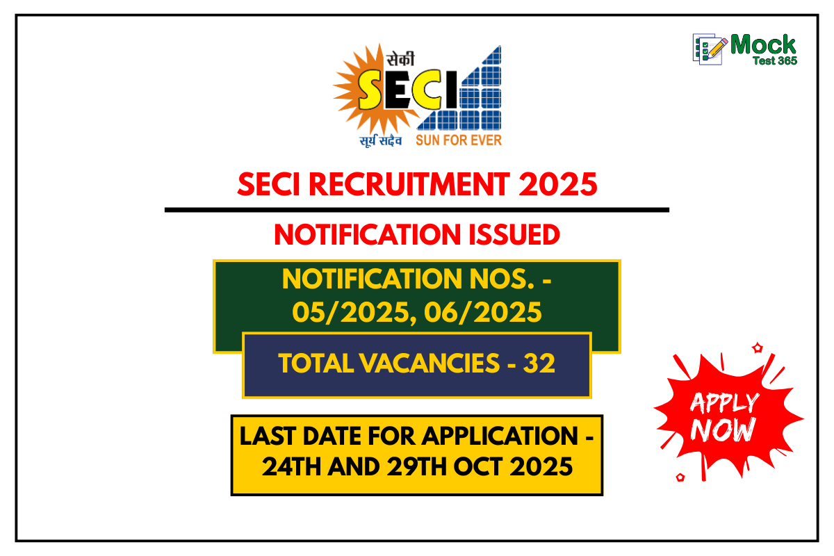 SECI Recruitment 2025 – Apply Online for 32 Various Posts