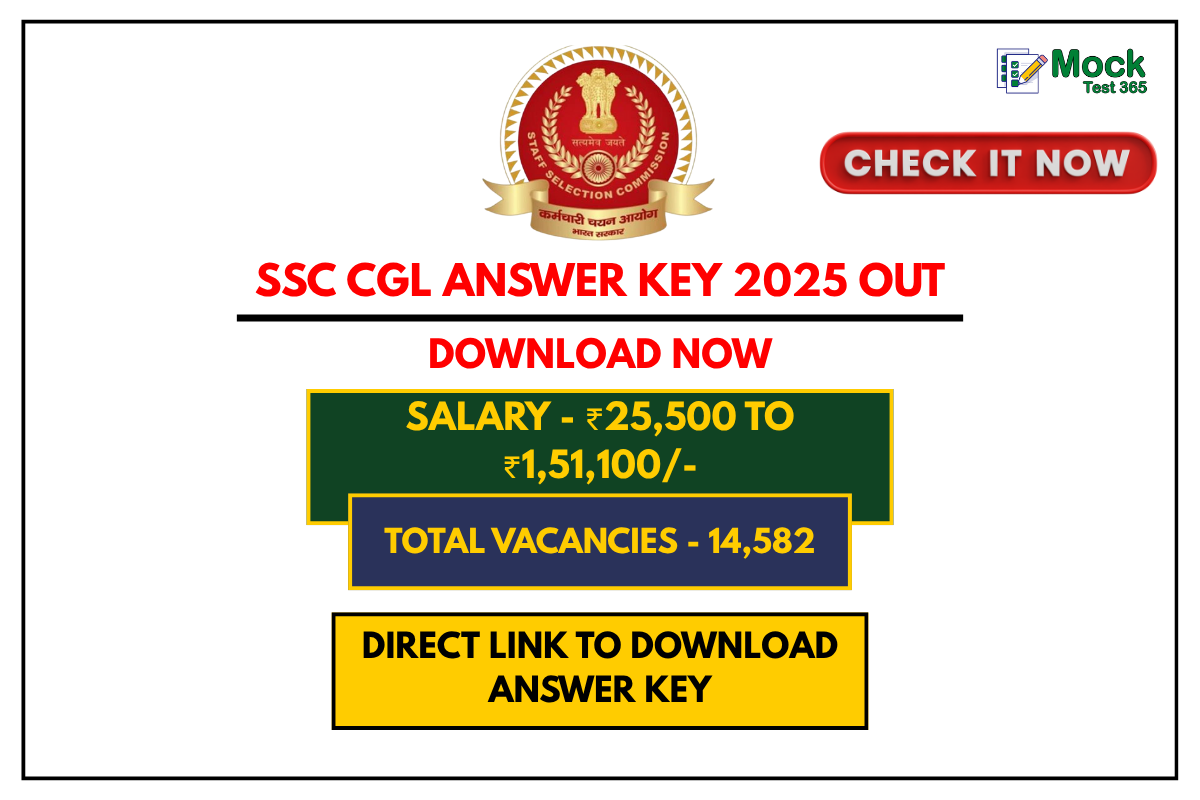 SSC CGL Answer Key 2025 OUT – Tier-1 Marks Released at ssc.gov.in