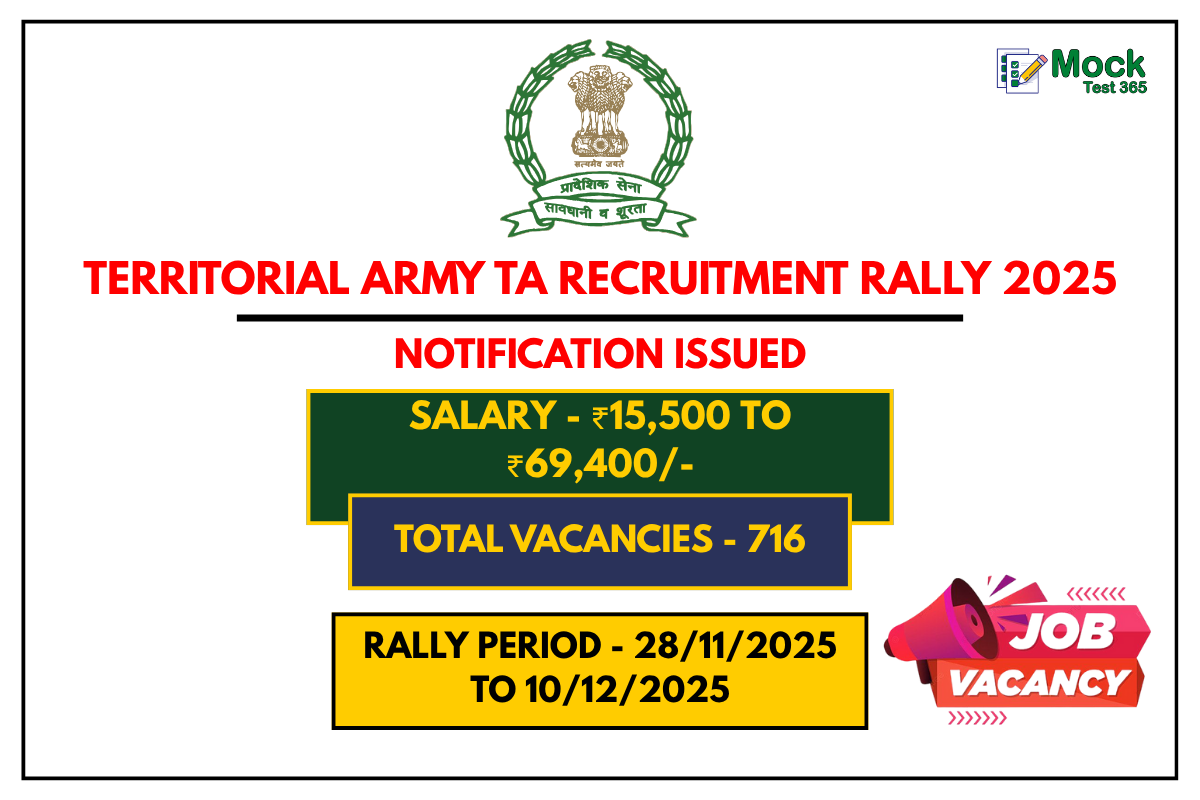 Territorial Army TA Recruitment Rally 2025 Apply Offline for 716 Soldier Posts in Haryana & Delhi