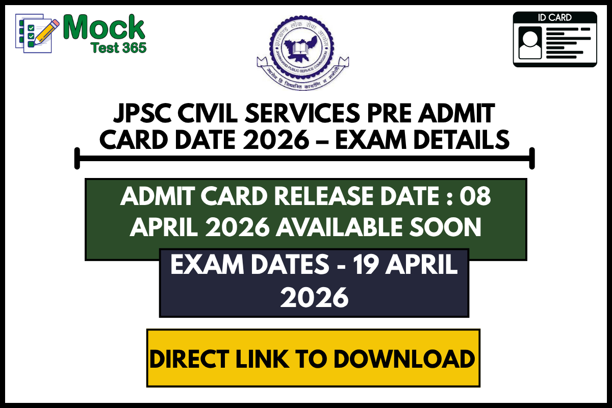 JPSC Civil Services Pre Admit Card Date 2026 – Exam Details