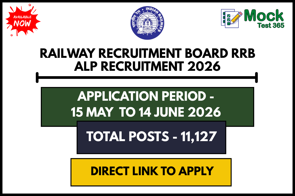 Railway Recruitment Board RRB ALP Recruitment 2026 – 11,127 Posts