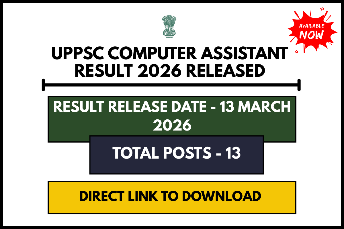 UPPSC Computer Assistant Result 2026 Released – Check Result, Merit List & Complete Details