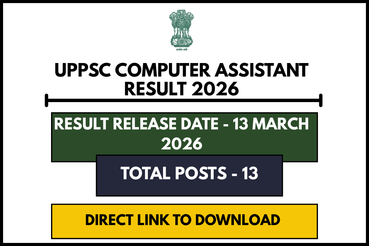 UPPSC Computer Assistant Result 2026