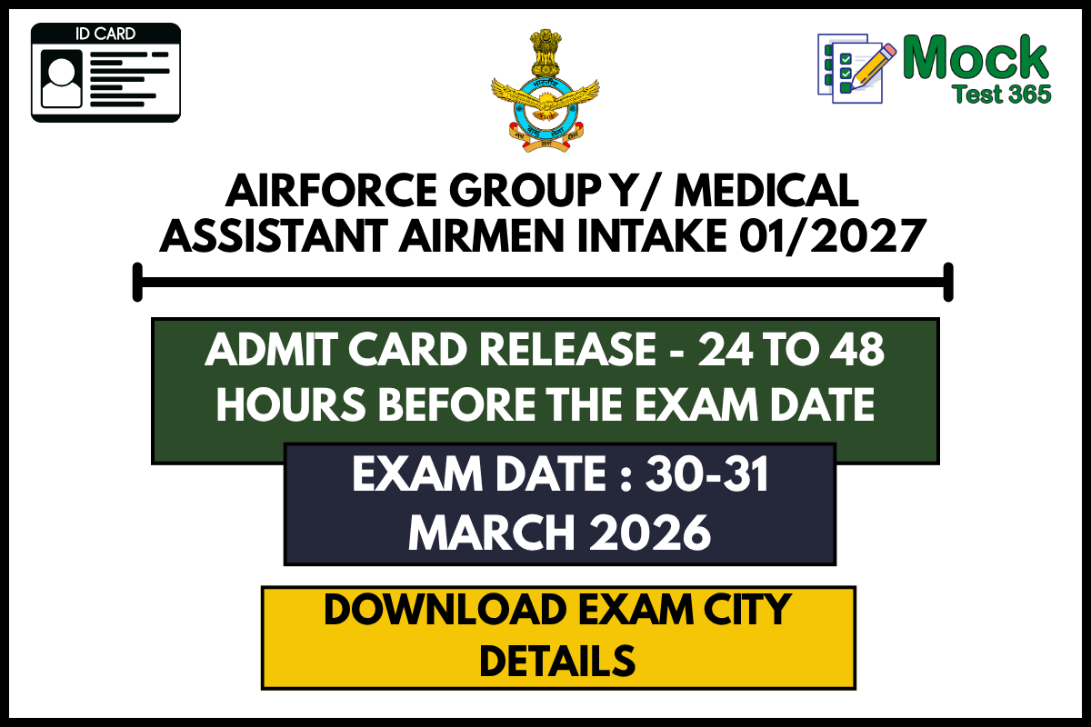Airforce Group Y/ Medical Assistant Airmen Intake 01/2027 Exam City Details
