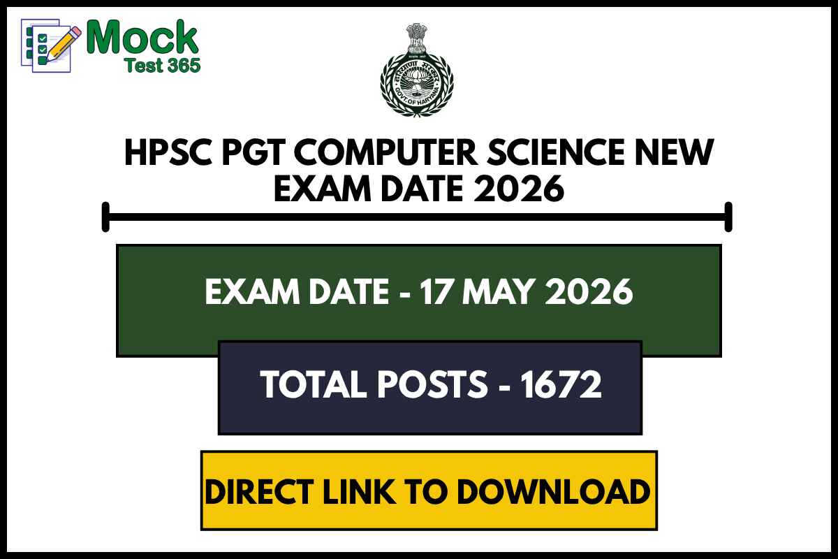 HPSC PGT Computer Science New Exam Date 2026
