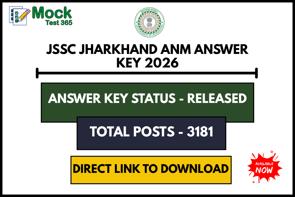 JSSC Jharkhand ANM Answer Key 2026