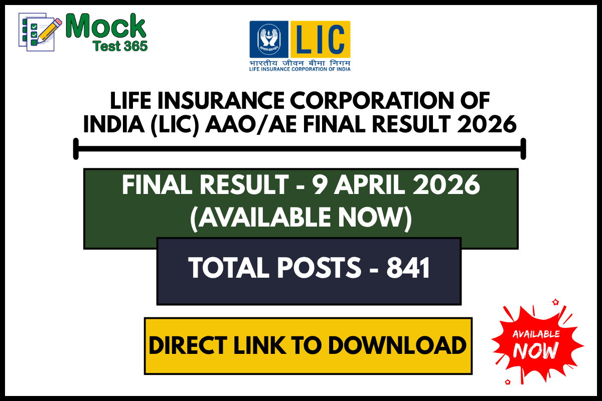 Life Insurance Corporation of India (LIC) AAOAE Final Result 2026