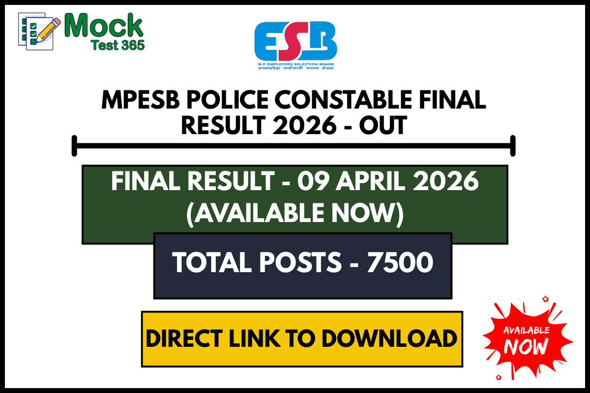 MPESB Police Constable Final Result 2026 - Out