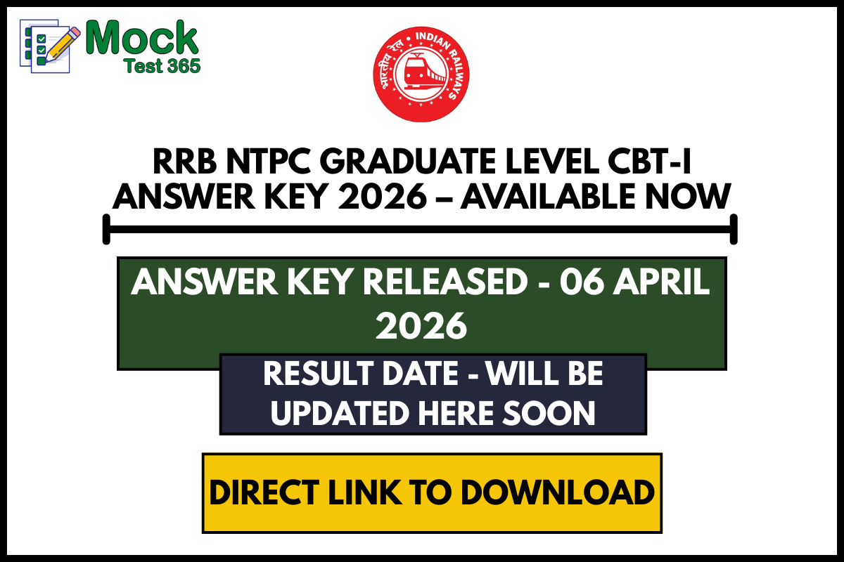 RRB NTPC Graduate Level CBT-I Answer Key 2026 – Available Now
