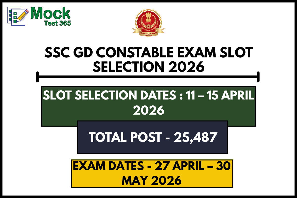 SSC GD Constable Exam Slot Selection 2026
