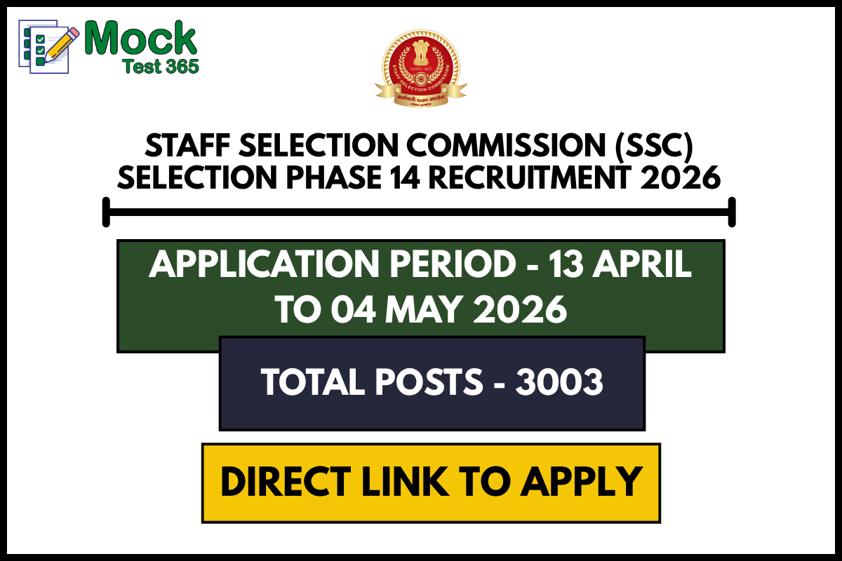 Staff Selection Commission (SSC) Selection Phase 14 Recruitment 2026