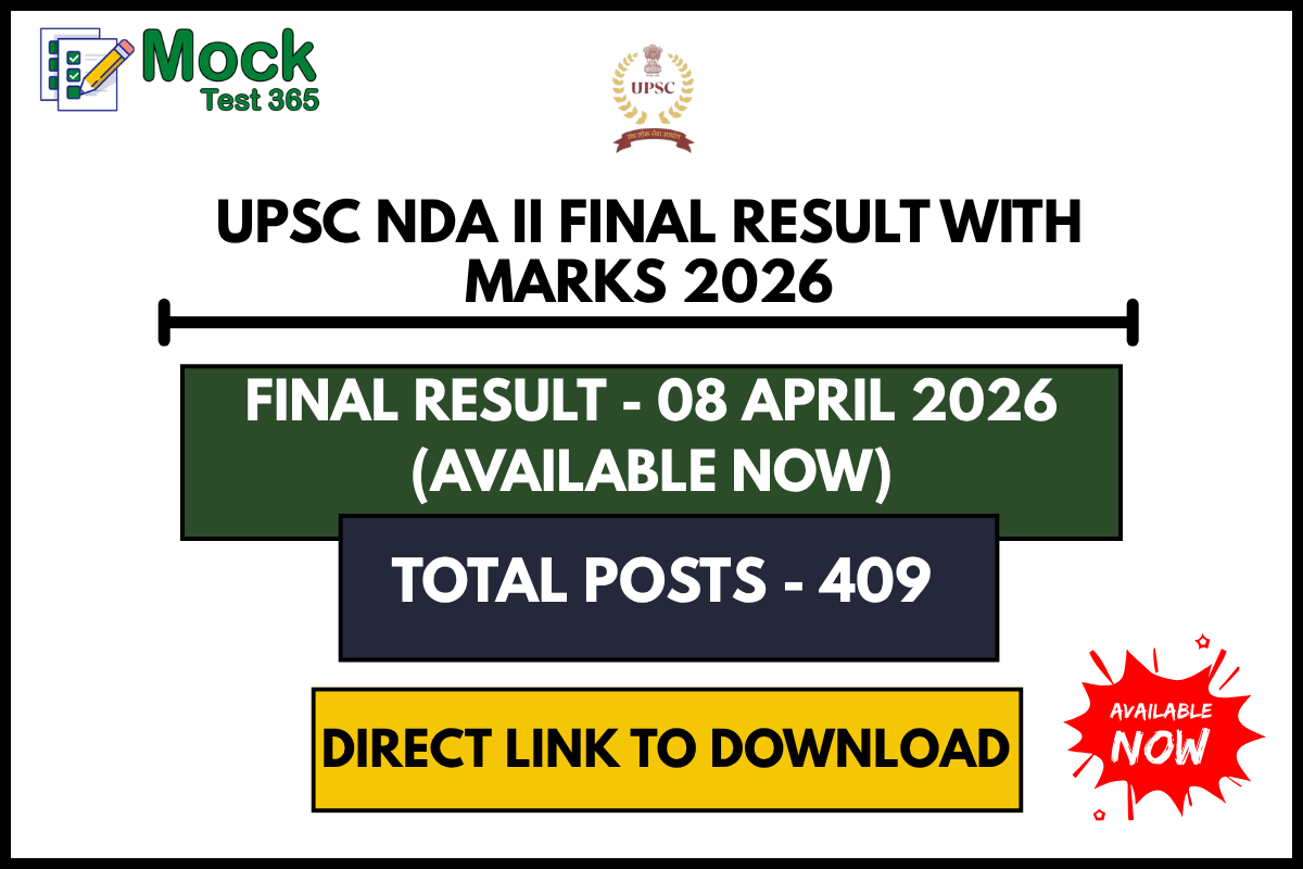 UPSC NDA II Final Result with Marks 2026
