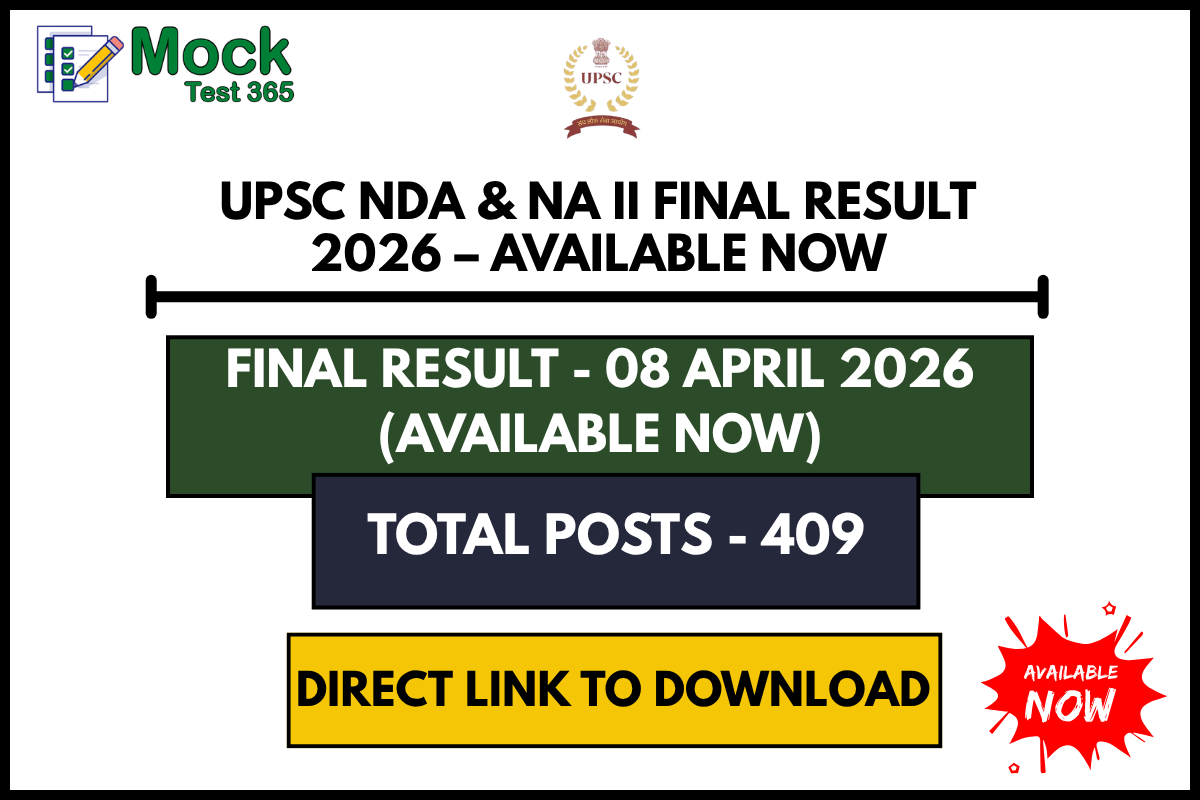 UPSC NDA & NA II Final Result 2026 – Available Now