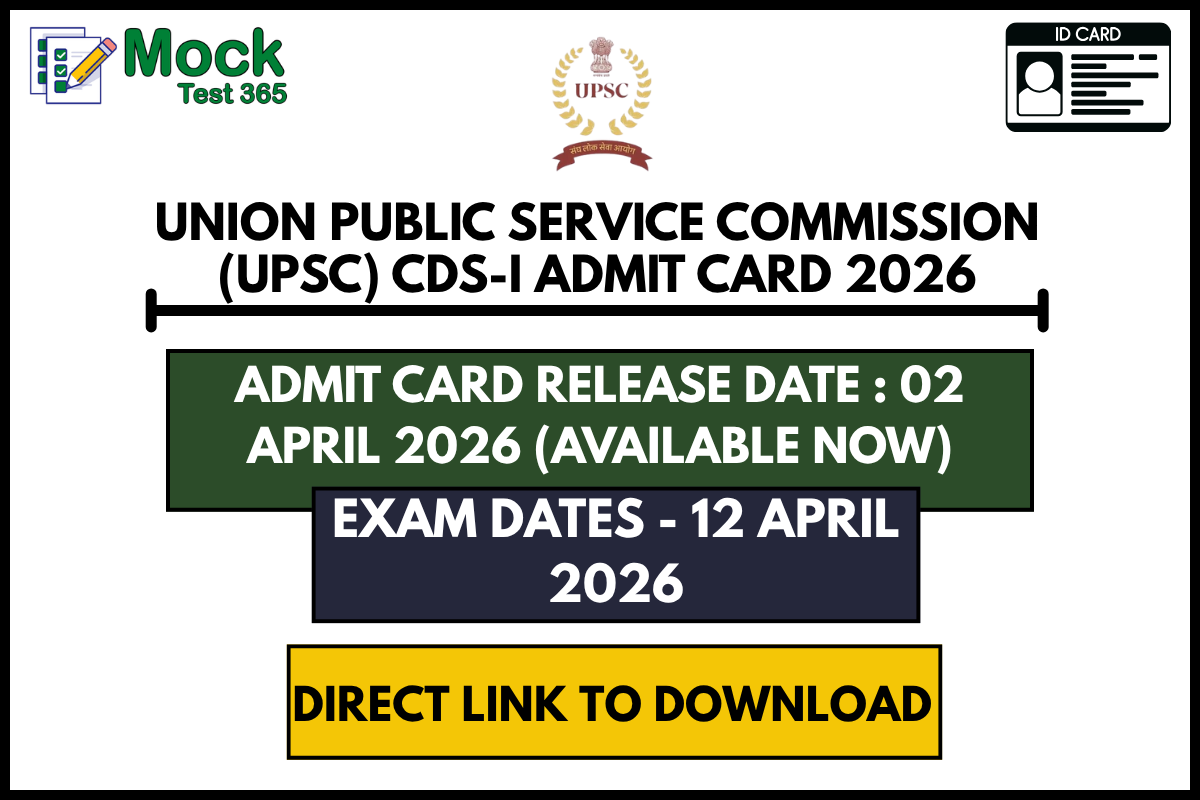 Union Public Service Commission (UPSC) CDS-I Admit Card 2026